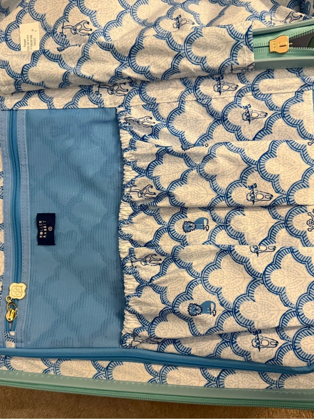Target Roller Rabbit Heart Pattern Rolling Suitcase - Picture 5 of 8